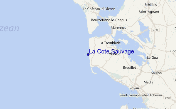 La Cote Sauvage Location Map