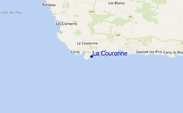 mappa di localizzazione di La Couronne
