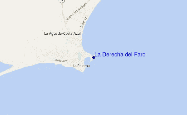 mappa di localizzazione di La Derecha del Faro