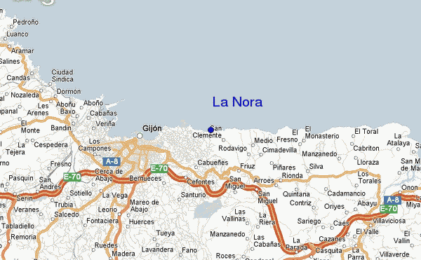 mappa di localizzazione di La Nora