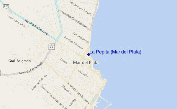 mappa di localizzazione di La Pepita (Mar del Plata)