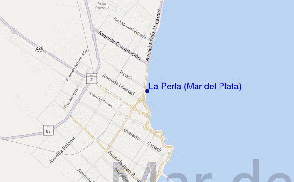 mappa di localizzazione di La Perla (Mar del Plata)