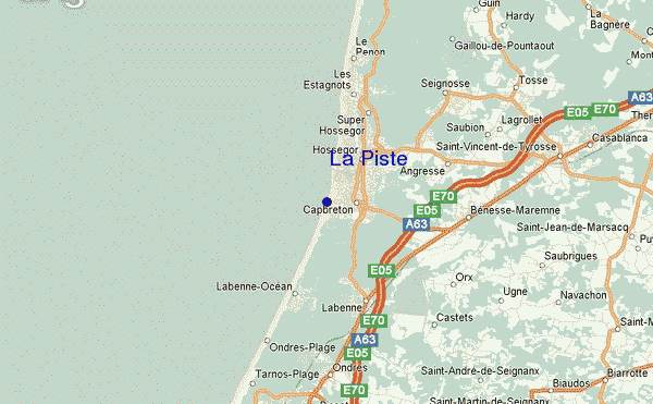 mappa di localizzazione di Capbreton - La Piste