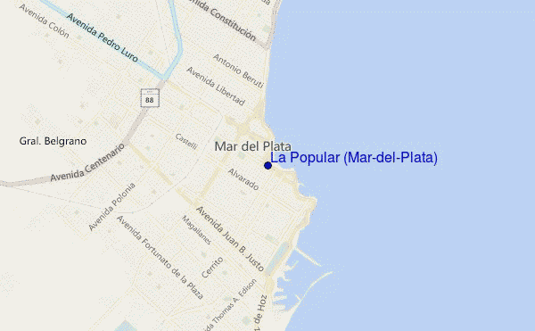 mappa di localizzazione di La Popular (Mar-del-Plata)