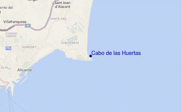 mappa di localizzazione di Cabo de las Huertas