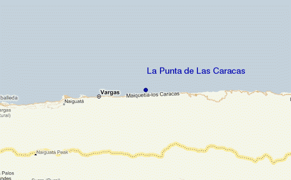 mappa di localizzazione di La Punta de Las Caracas