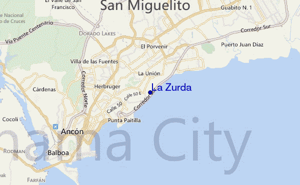mappa di localizzazione di La Zurda