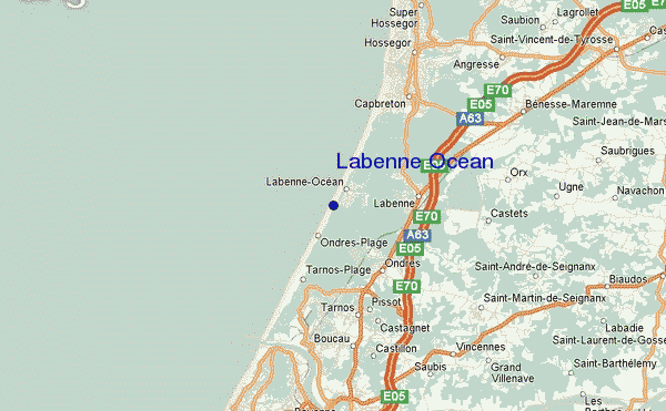mappa di localizzazione di Labenne Ocean