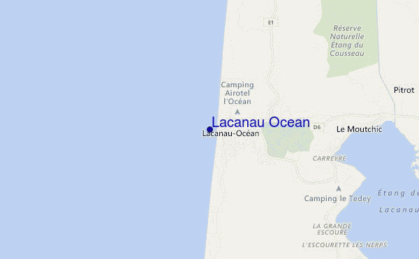 mappa di localizzazione di Lacanau Ocean