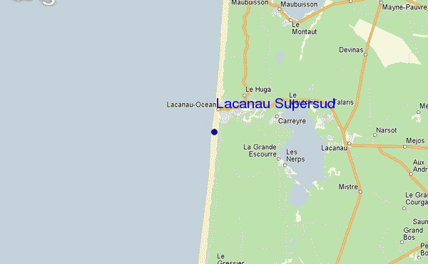 mappa di localizzazione di Lacanau - Supersud