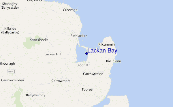 mappa di localizzazione di Lackan Bay