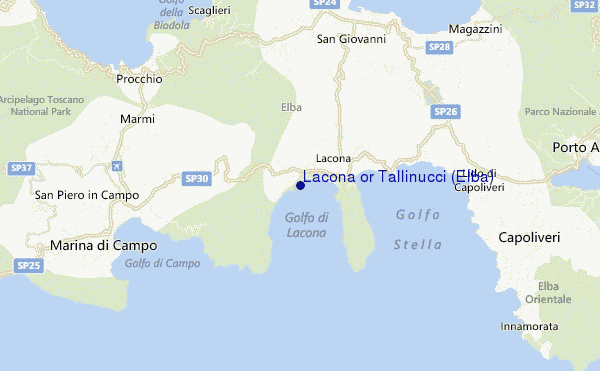 mappa di localizzazione di Lacona or Tallinucci (Elba)