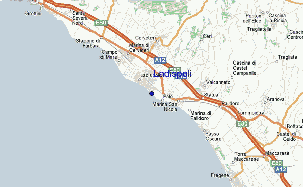 mappa di localizzazione di Ladispoli