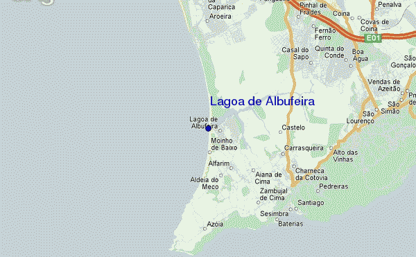 mappa di localizzazione di Lagoa de Albufeira