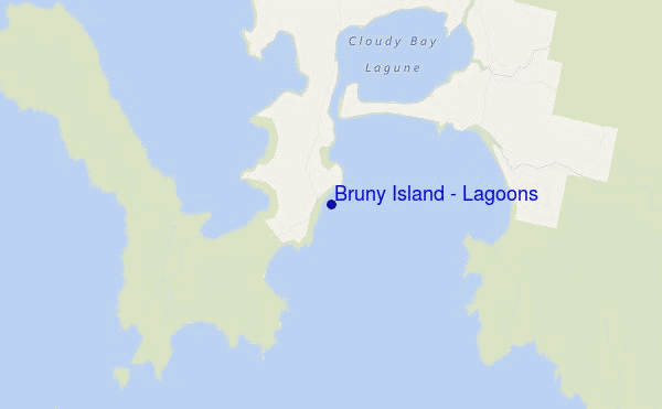 mappa di localizzazione di Bruny Island - Lagoons