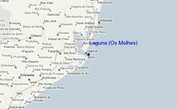 Laguna (Os Molhes) Location Map