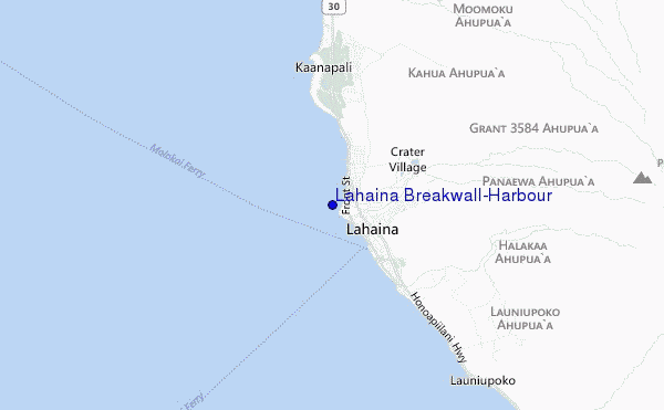 mappa di localizzazione di Lahaina Breakwall/Harbour