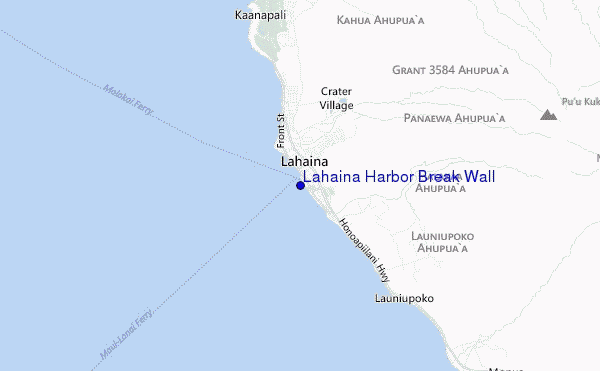 mappa di localizzazione di Lahaina Harbor Break Wall