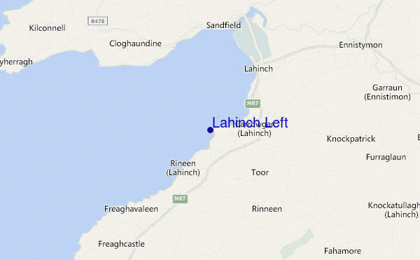 mappa di localizzazione di Lahinch Left
