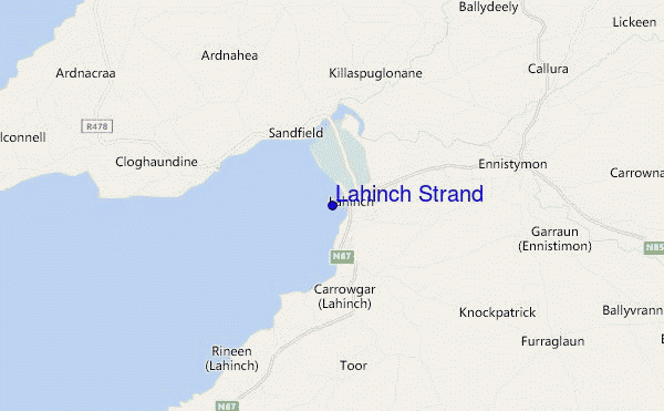mappa di localizzazione di Lahinch Strand
