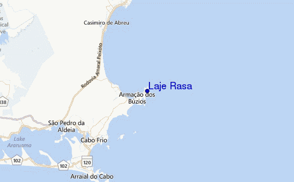 Laje Rasa Location Map