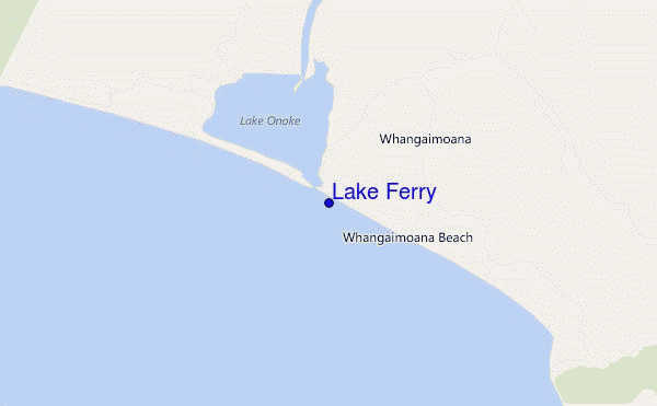 mappa di localizzazione di Lake Ferry