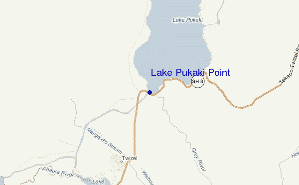 mappa di localizzazione di Lake Pukaki Point