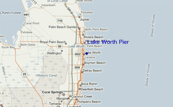 Lake Worth Pier Location Map