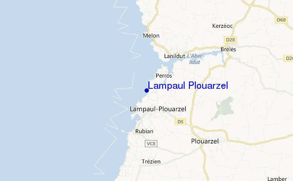 mappa di localizzazione di Lampaul Plouarzel