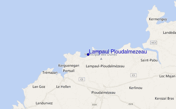 mappa di localizzazione di Lampaul Ploudalmezeau