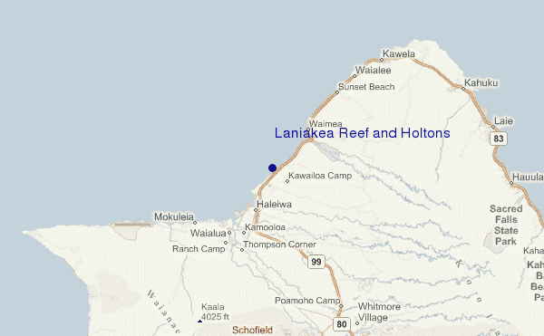 mappa di localizzazione di Laniakea Reef and Holtons