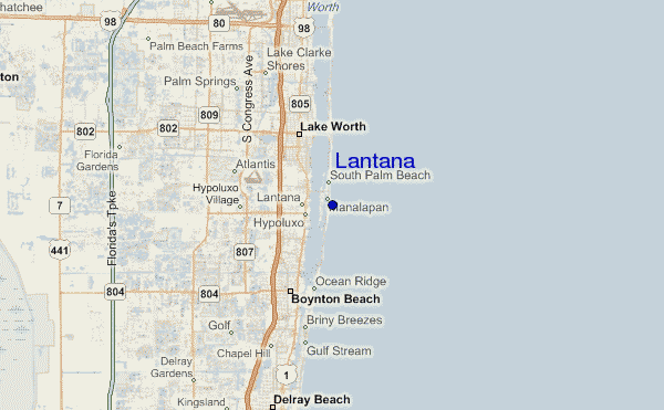 mappa di localizzazione di Lantana