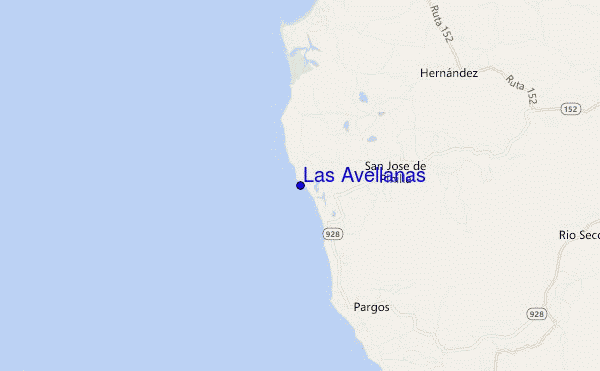 mappa di localizzazione di Las Avellanas