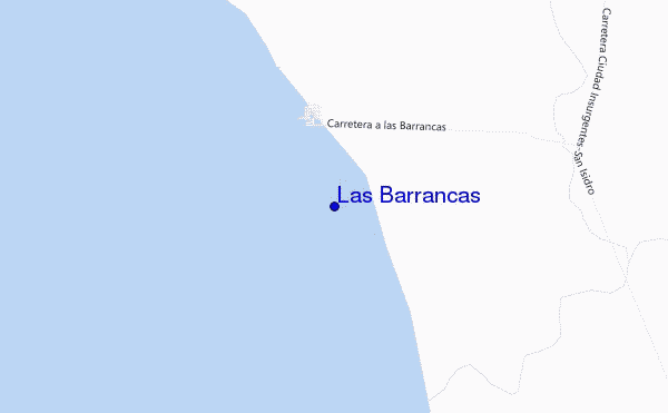 mappa di localizzazione di Las Barrancas