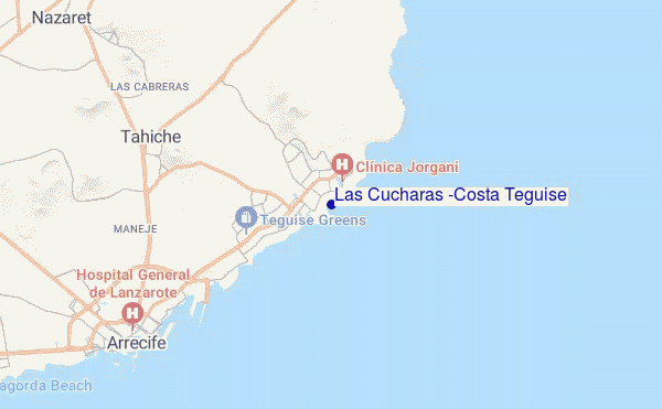 mappa di localizzazione di Las Cucharas (Costa Teguise)