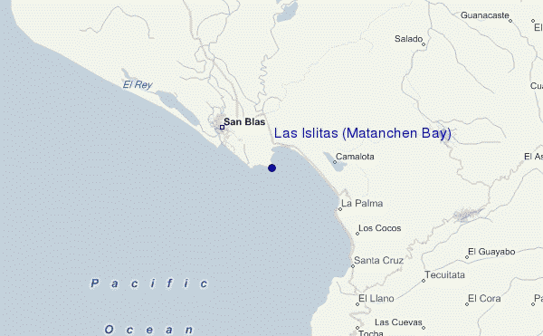 mappa di localizzazione di Las Islitas (Matanchen Bay)