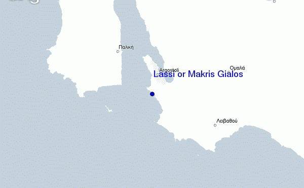 mappa di localizzazione di Lassi or Makris Gialos