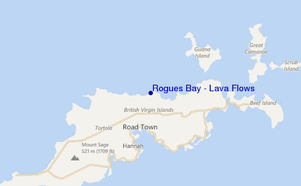 mappa di localizzazione di Rogues Bay - Lava Flows