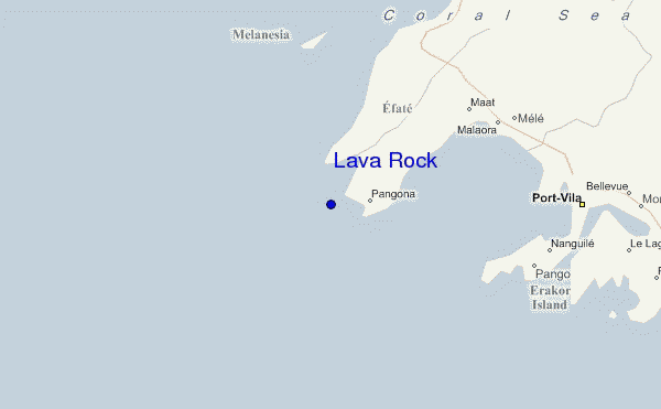 mappa di localizzazione di Lava Rock