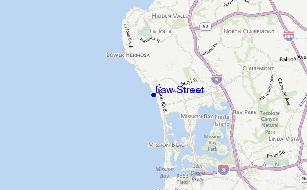 mappa di localizzazione di Law Street