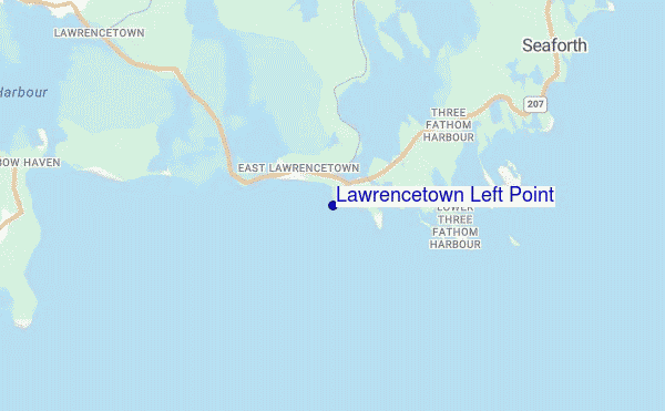mappa di localizzazione di Lawrencetown Left Point