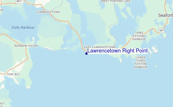 mappa di localizzazione di Lawrencetown Right Point