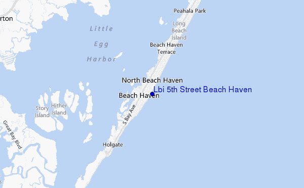 mappa di localizzazione di Lbi 5th Street Beach Haven