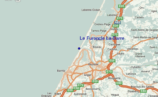 mappa di localizzazione di Anglet - Le Furoncle