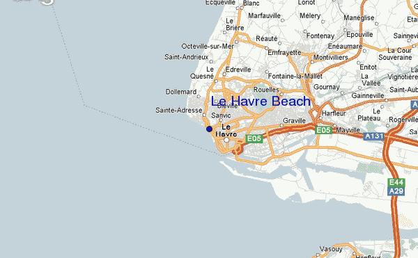 mappa di localizzazione di Le Havre Beach