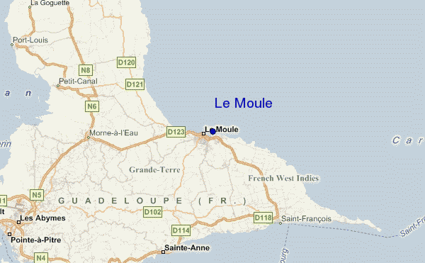 mappa di localizzazione di Le Moule