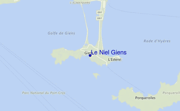 mappa di localizzazione di Le Niel Giens