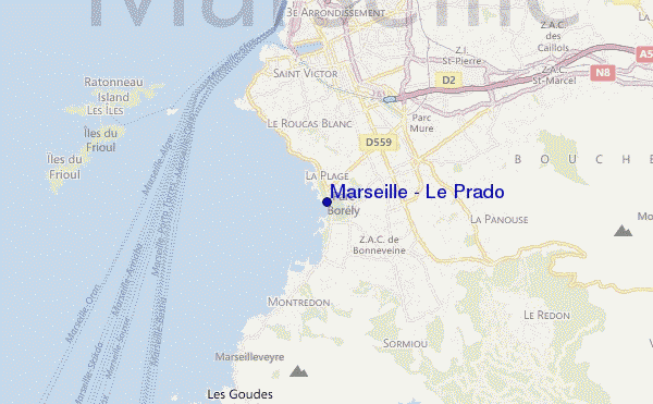 mappa di localizzazione di Marseille - Le Prado