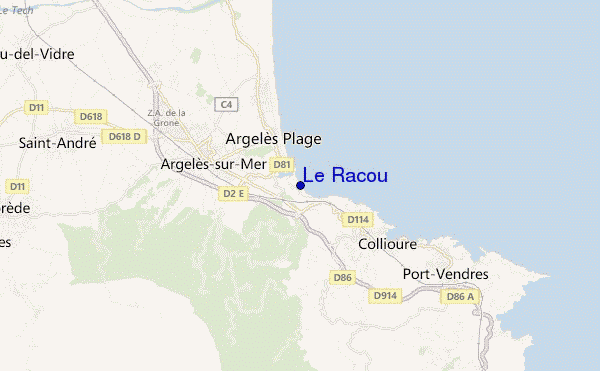 mappa di localizzazione di Le Racou