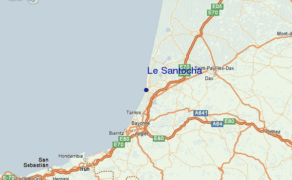 Capbreton - Le Santocha Location Map